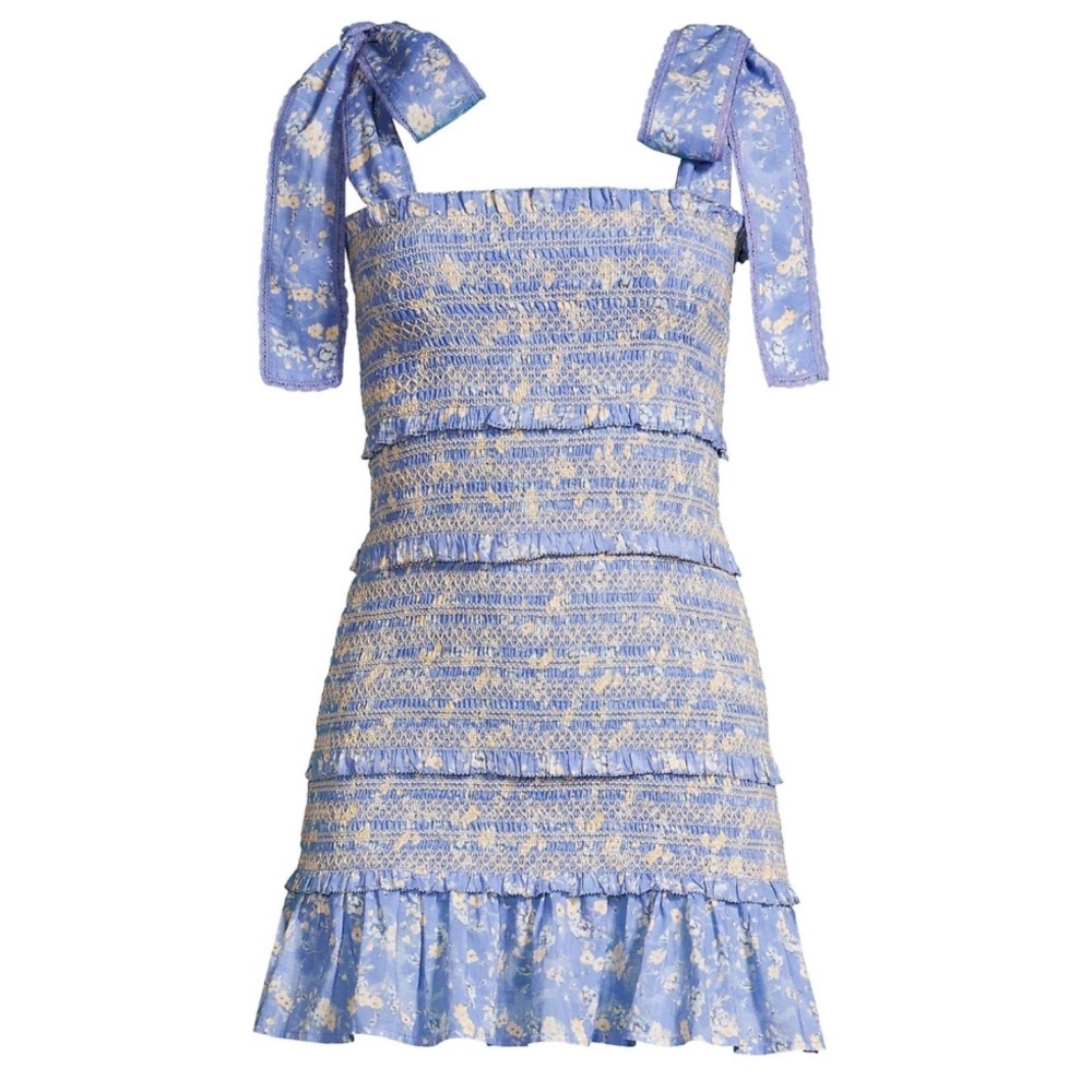 LoveShackFancy Smocked Cotton Dress Size P